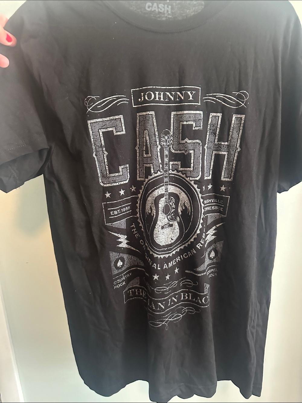 Black Johnny Cash Graphic Tee